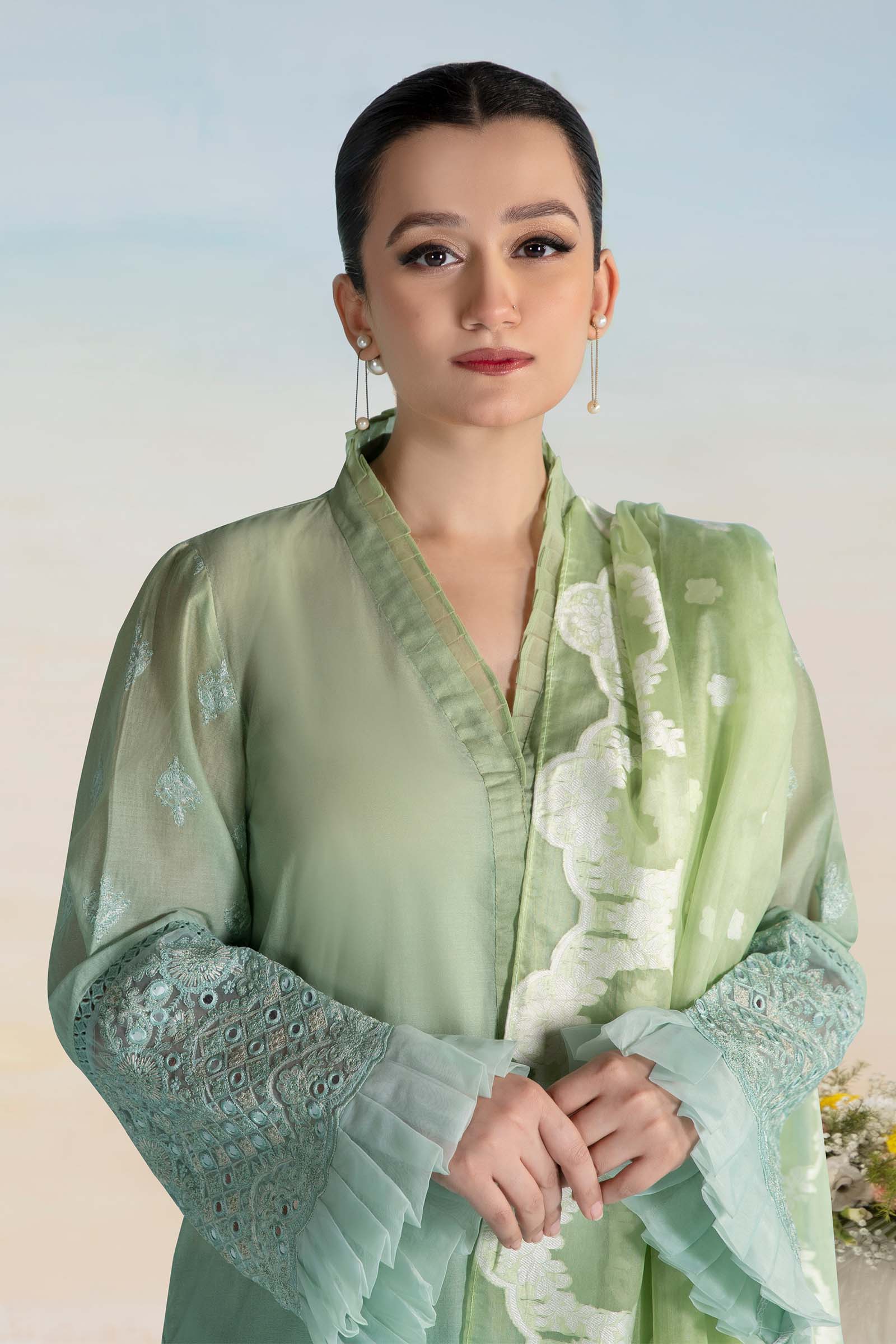 3 Piece Dyed Lawn Suit