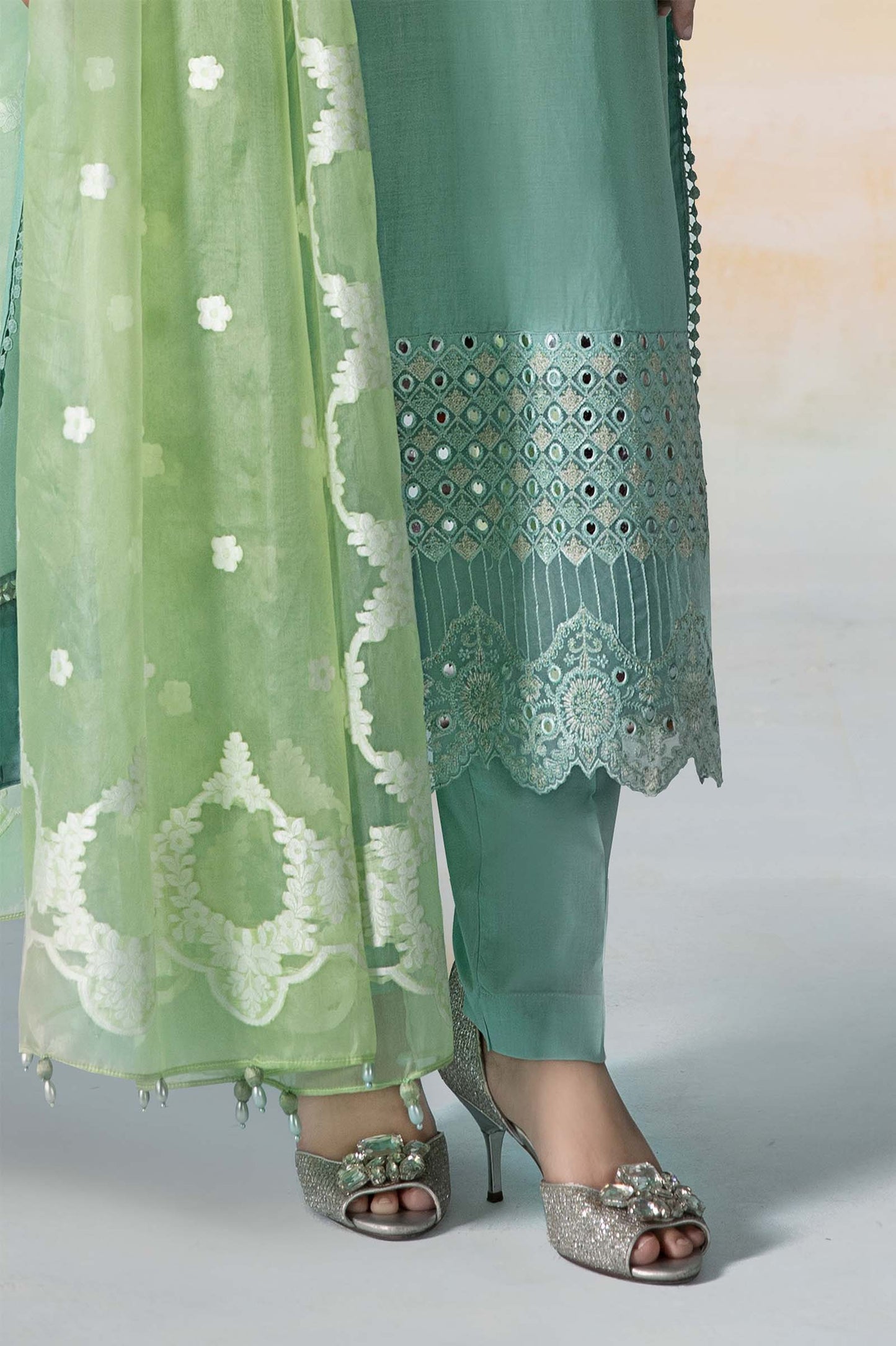 3 Piece Dyed Lawn Suit