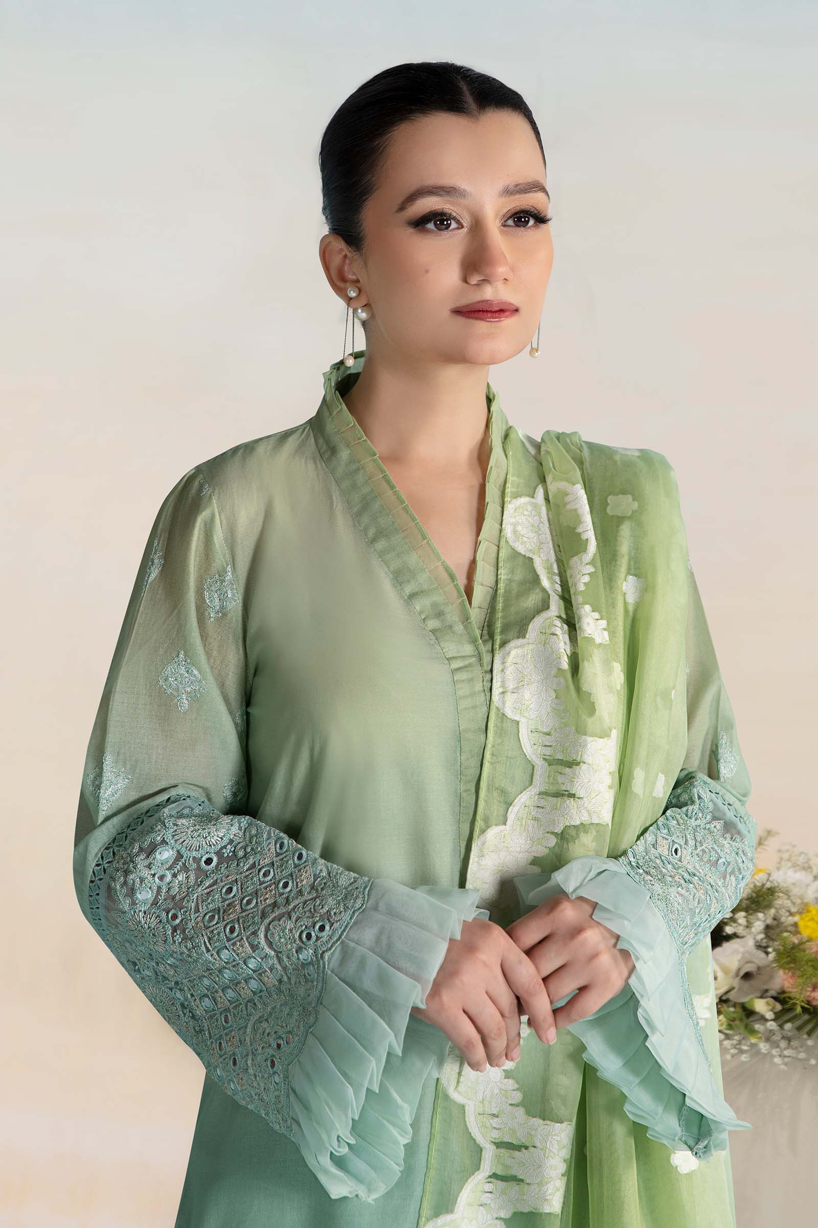 3 Piece Dyed Lawn Suit