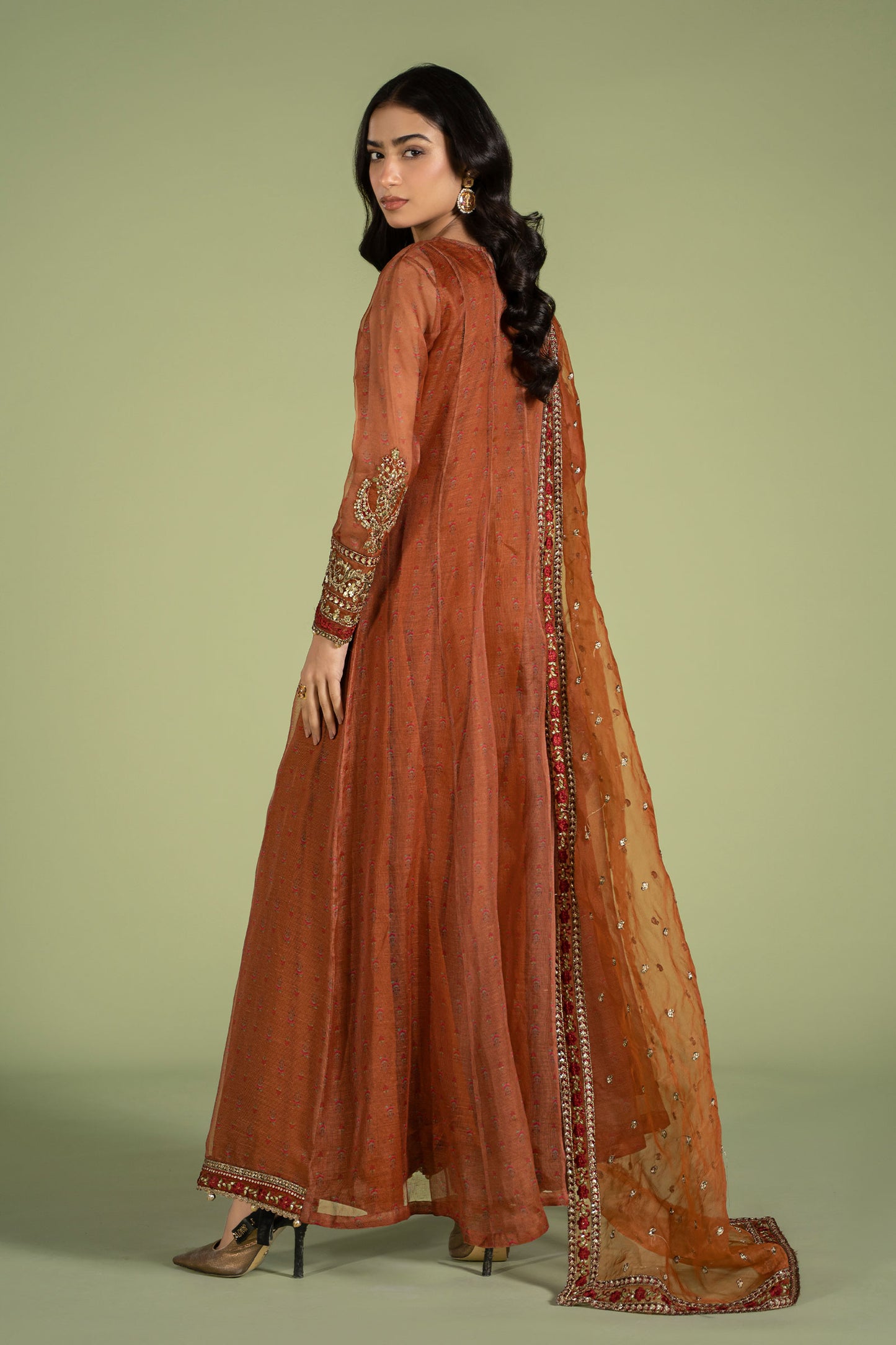 3 Piece Embroidered Net Organza Suit