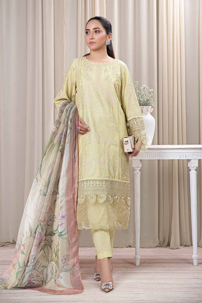 3 PIECE DYED SELF JACQUARD SUIT | DW-EF24-24 All Products DWEF224-ESM-GRN