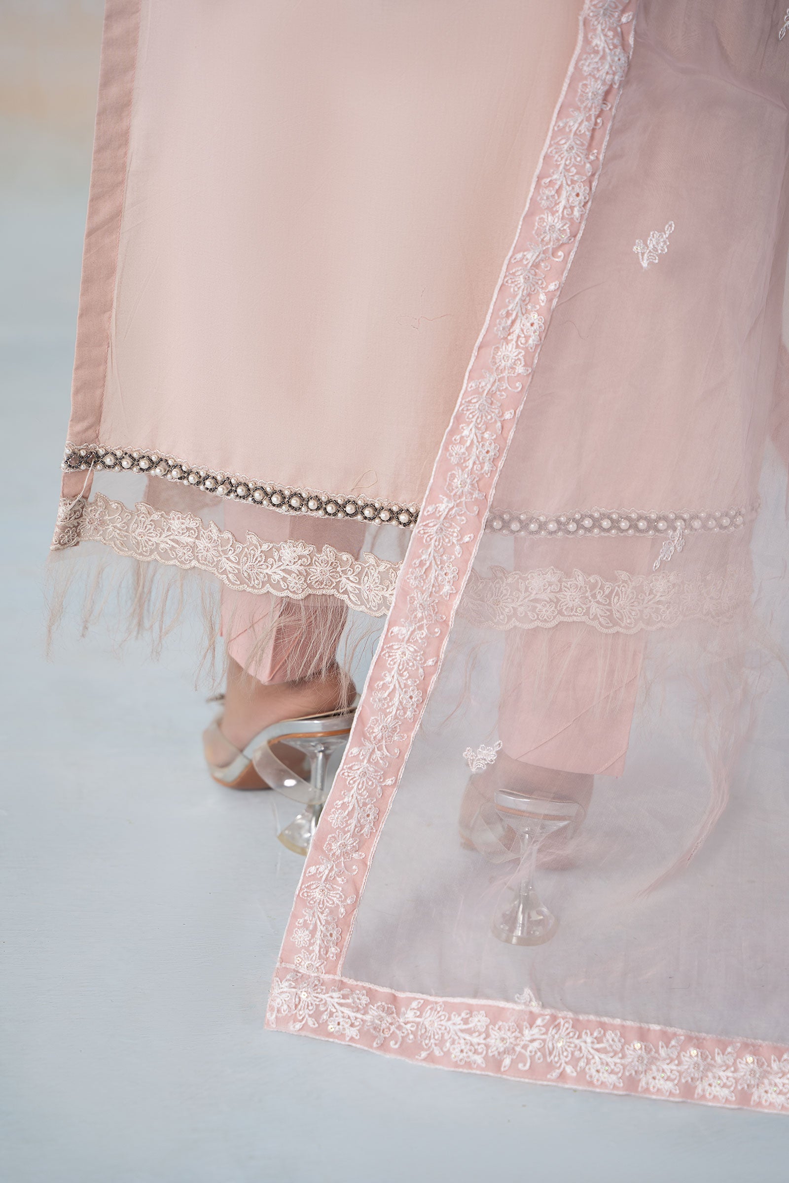 3 Piece Embroidered Self Jacquard Suit