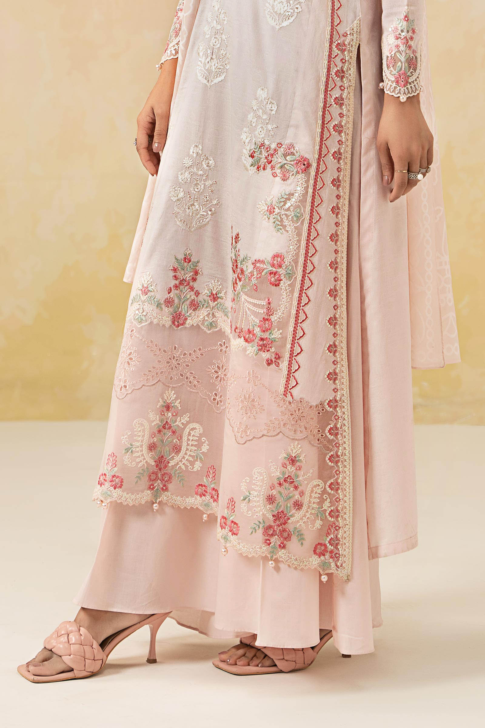 3 Piece Embroidered Self Jacquard Lawn Suit