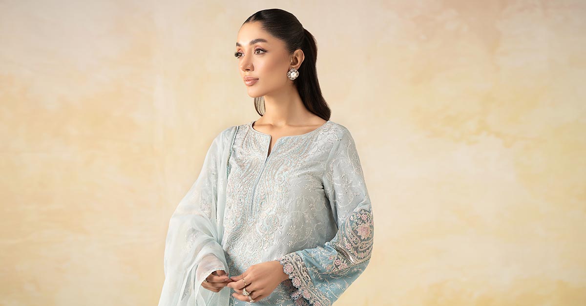 3 Piece Embroidered Self Jacquard Lawn Suit