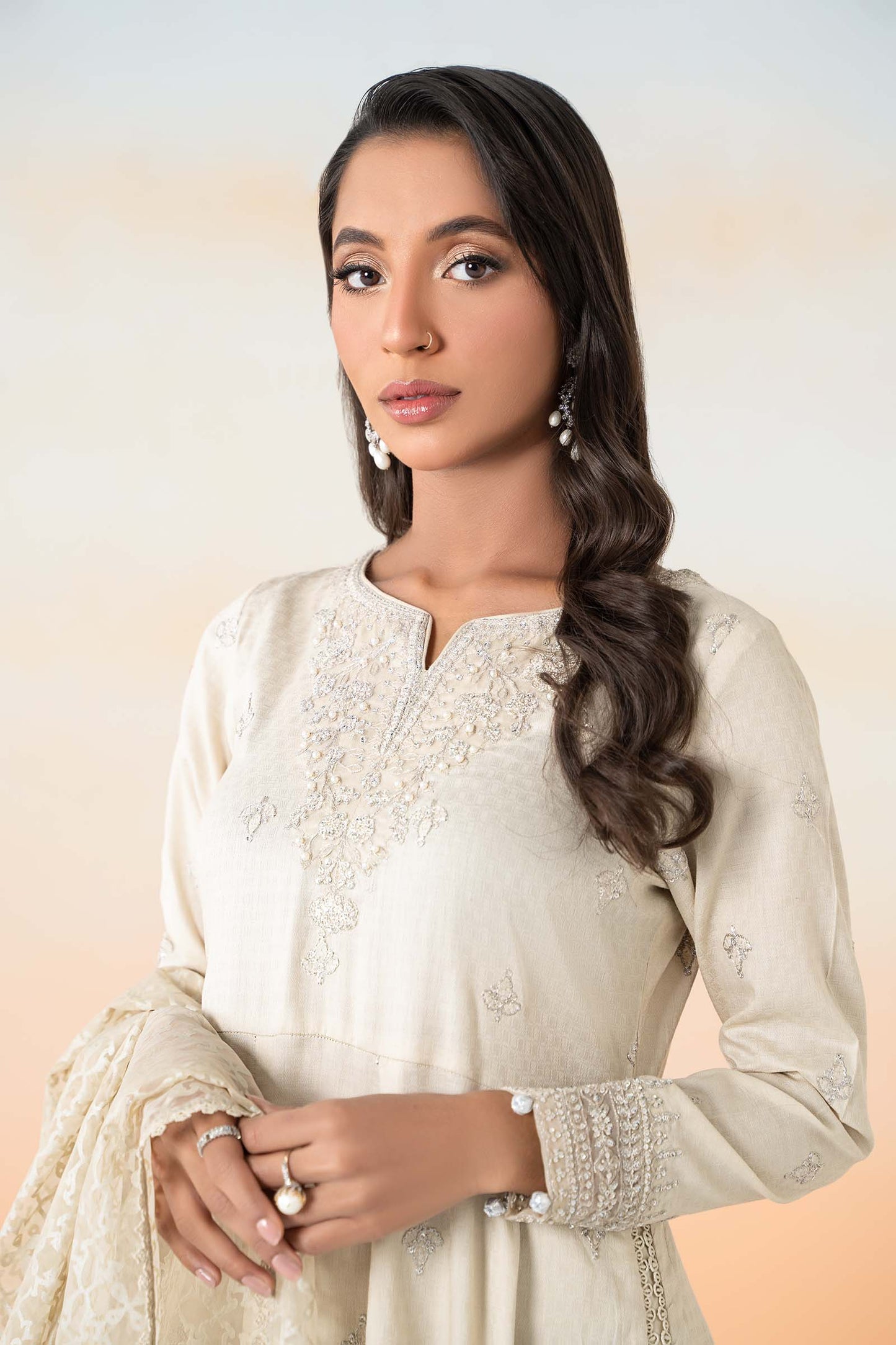 3 Piece Embroidered Dobby Lawn Suit