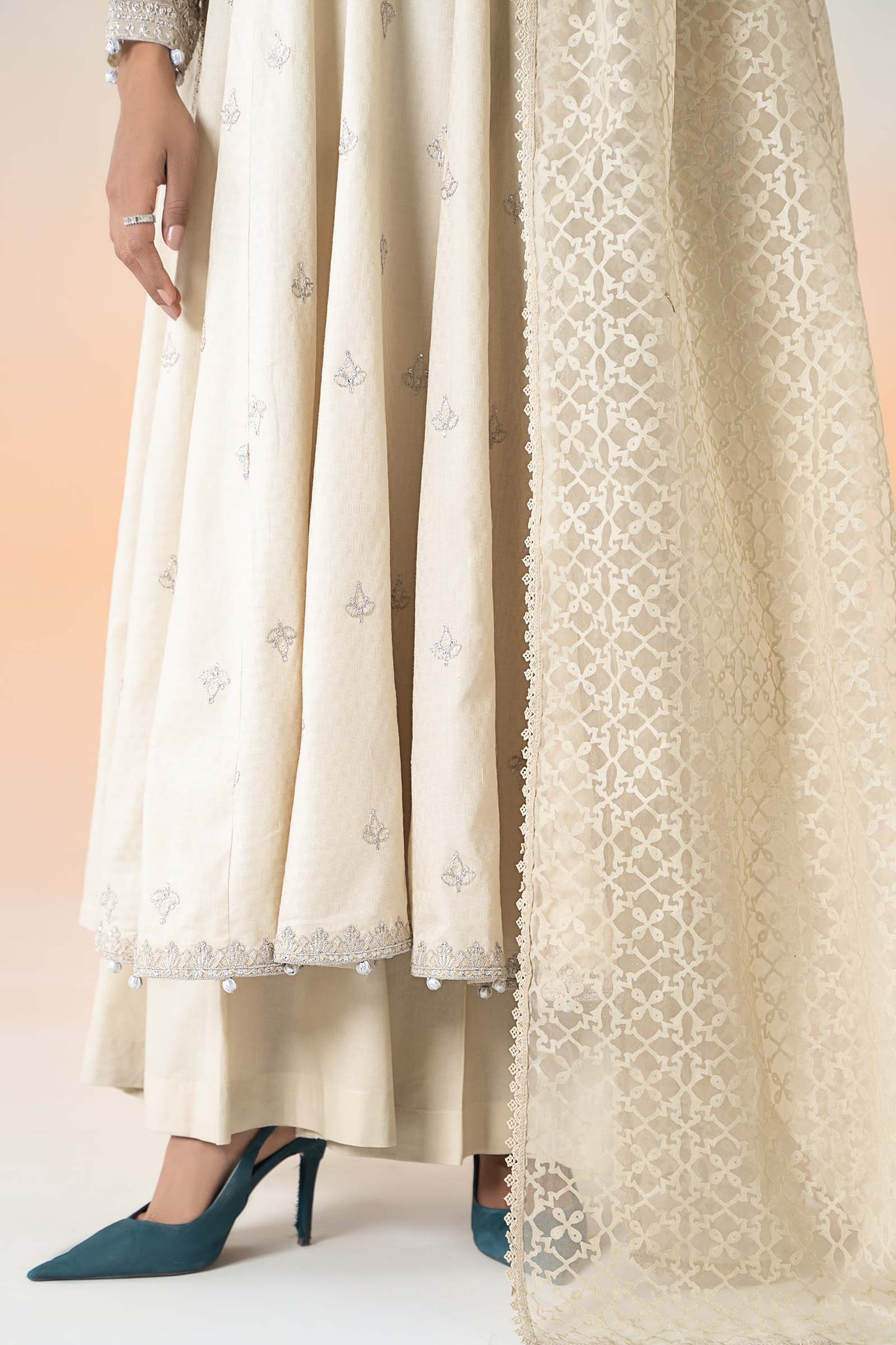 3 Piece Embroidered Dobby Lawn Suit