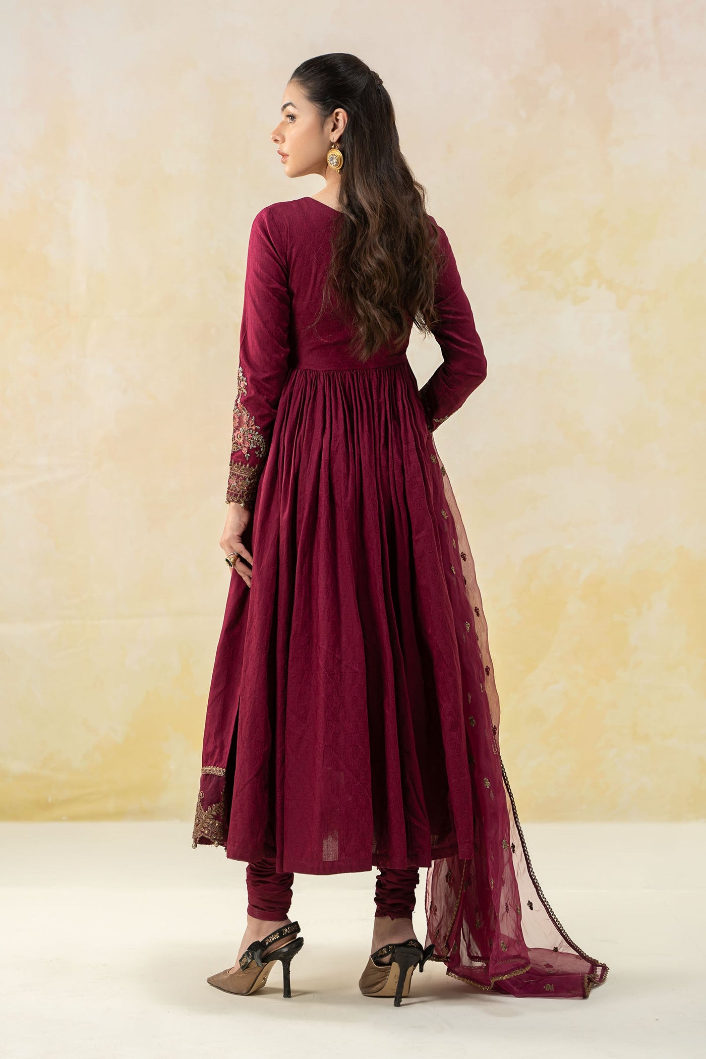 3 Piece Embroidered Self Jacquard Lawn Suit