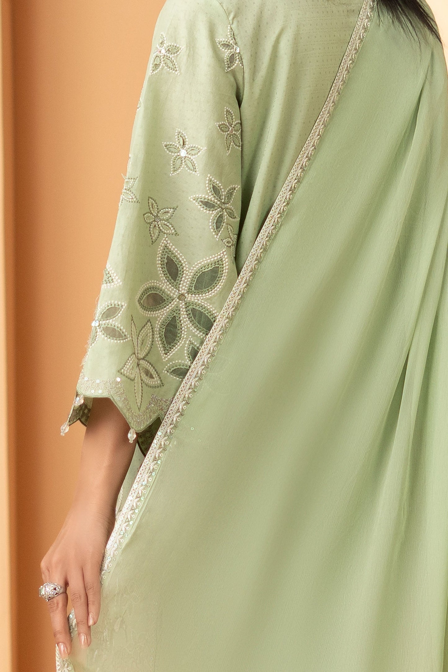 3 Piece Embroidered Dobby Lawn Suit