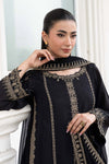 3 Piece Embroidered Raw Silk Suit