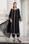 3 Piece Embroidered Raw Silk Suit
