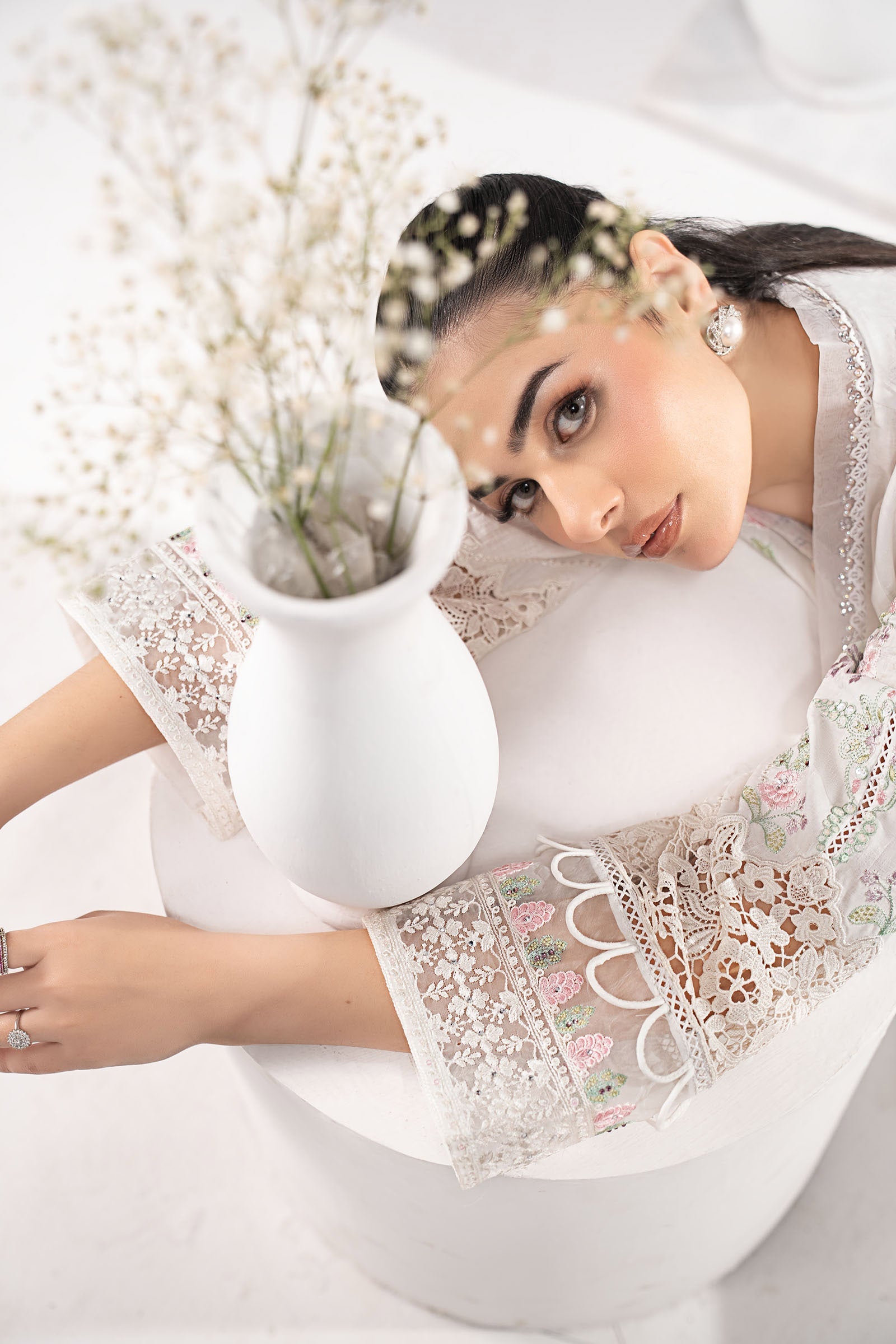 3 Piece Embroidered Dobby Lawn Suit