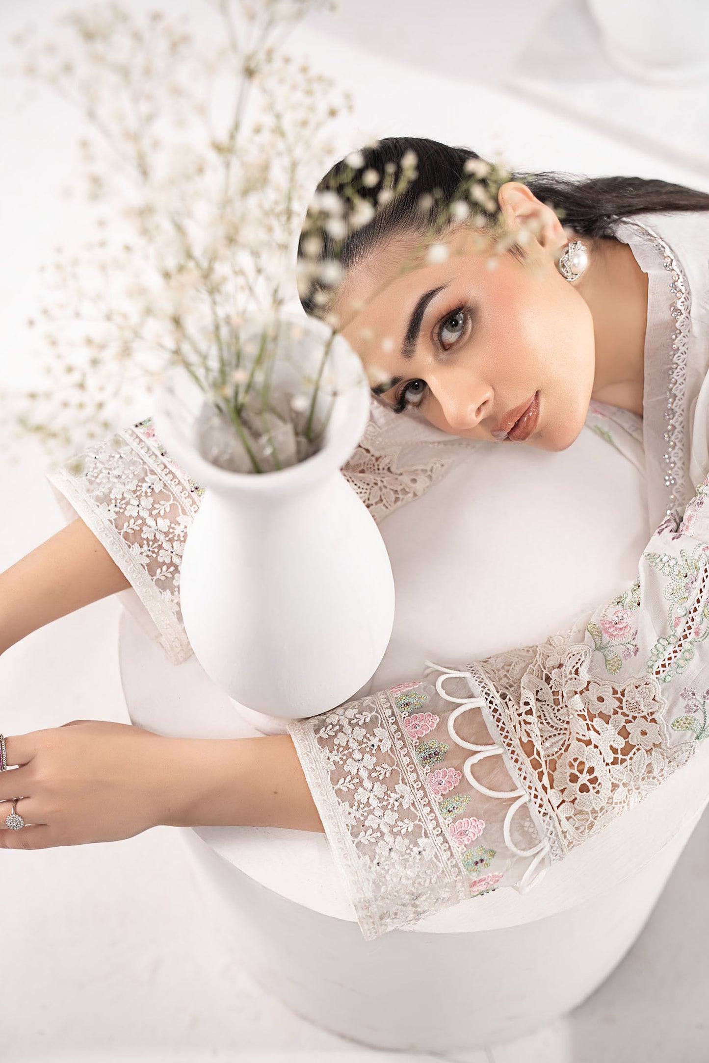 3 Piece Embroidered Dobby Lawn Suit