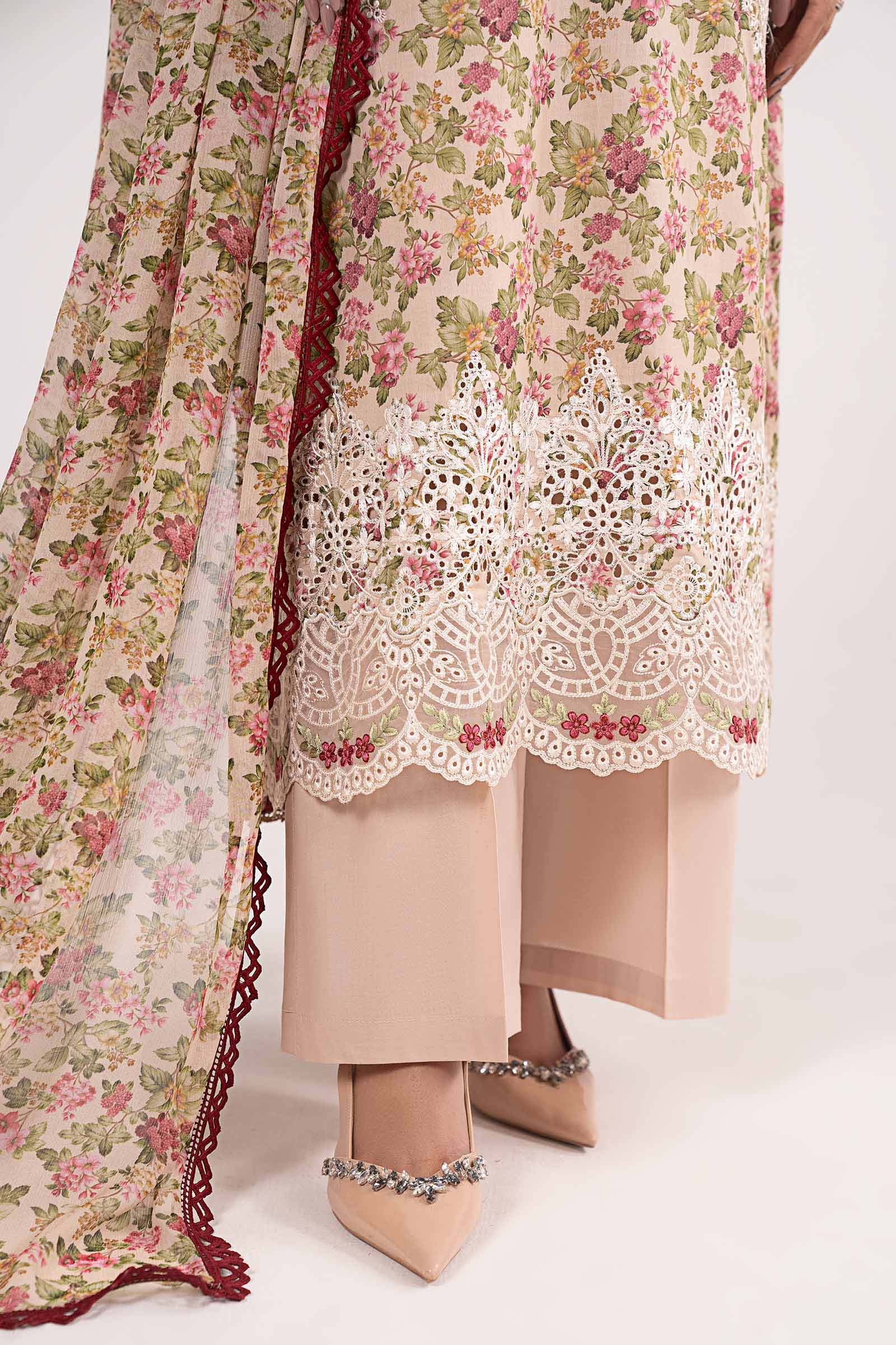 3 Piece Embroidered Net Suit