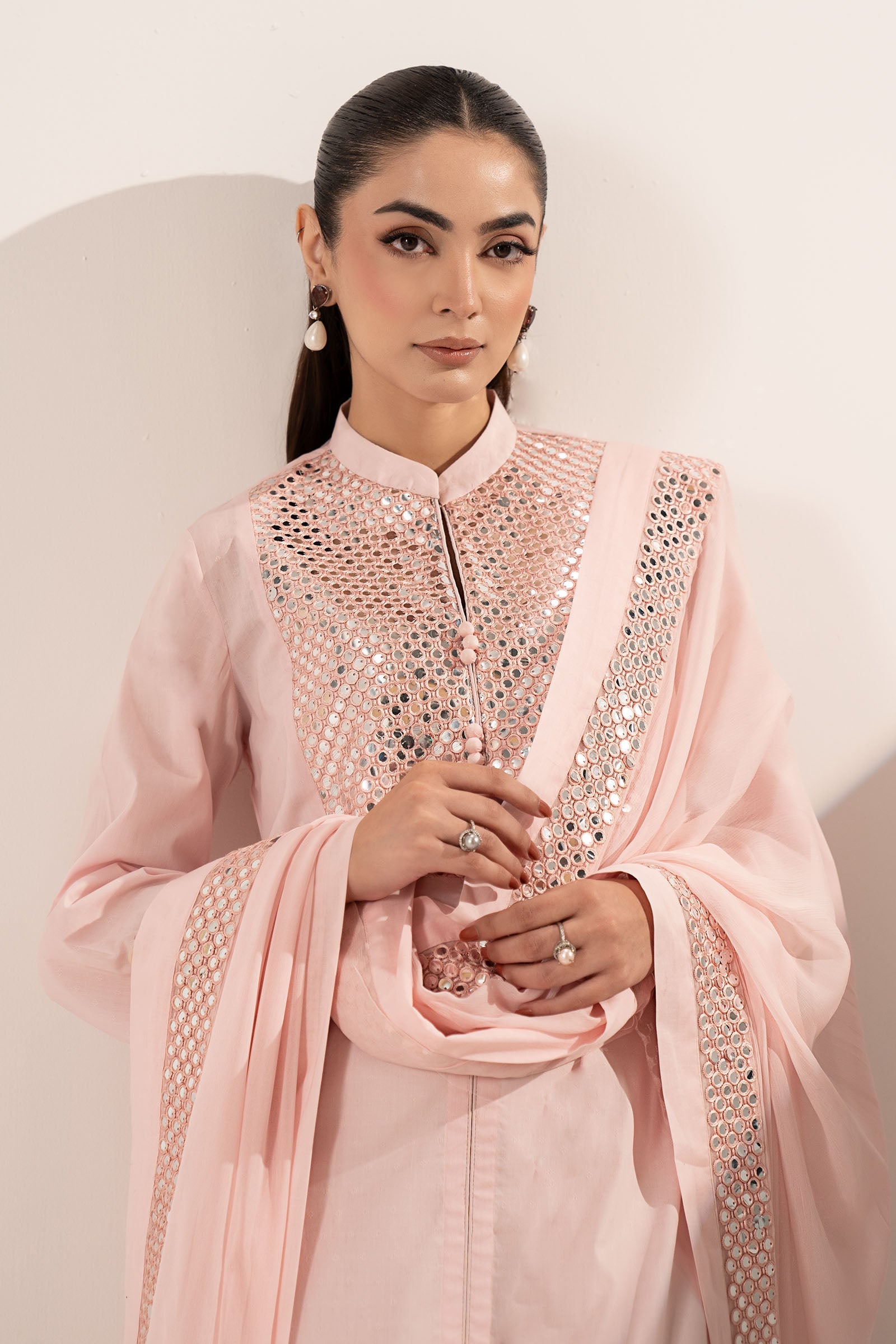 3 Piece Embroidered Dobby Lawn Suit