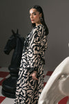 2 Piece Embroidered Raw Silk Suit