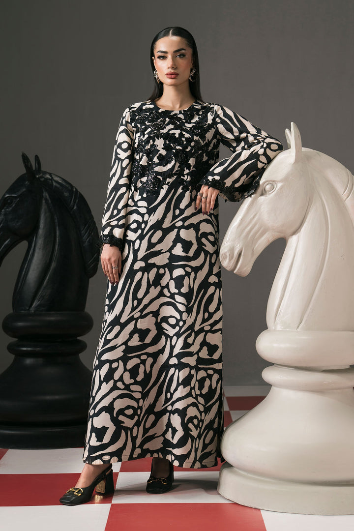 2 Piece Embroidered Raw Silk Suit All Products DWE2614-ESM-BLK