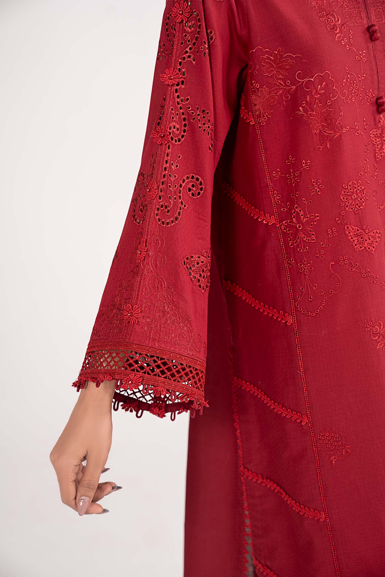 3 Piece Embroidered Dobby Lawn Suit