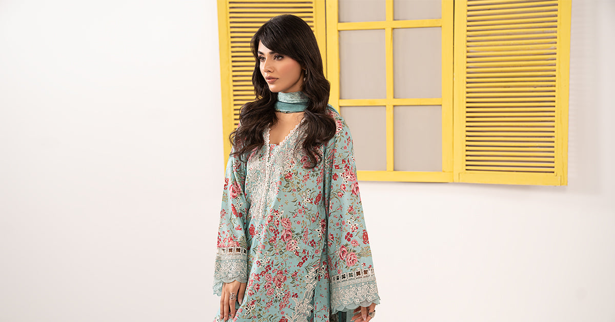 3 Piece Embroidered Lawn Suit