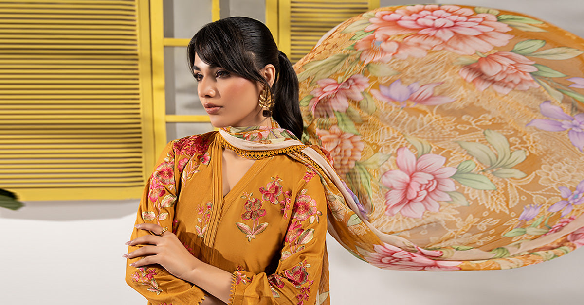 3 Piece Embroidered Lawn Suit