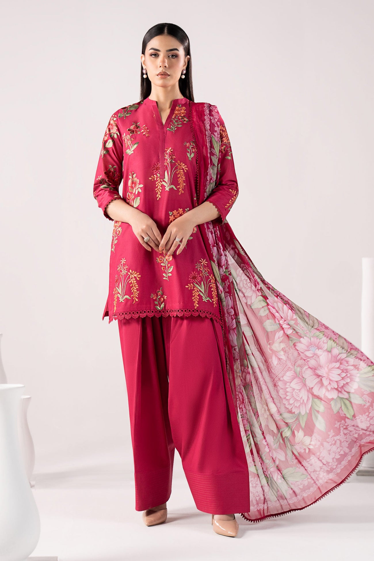 3 Piece Embroidered Lawn Suit