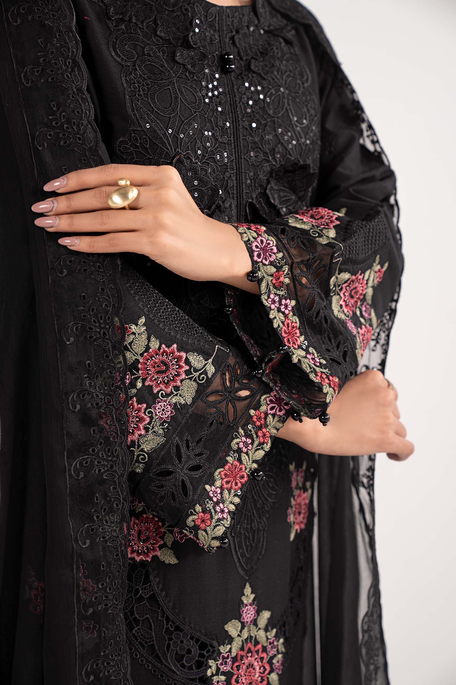 3 Piece Embroidered Dobby Lawn Suit