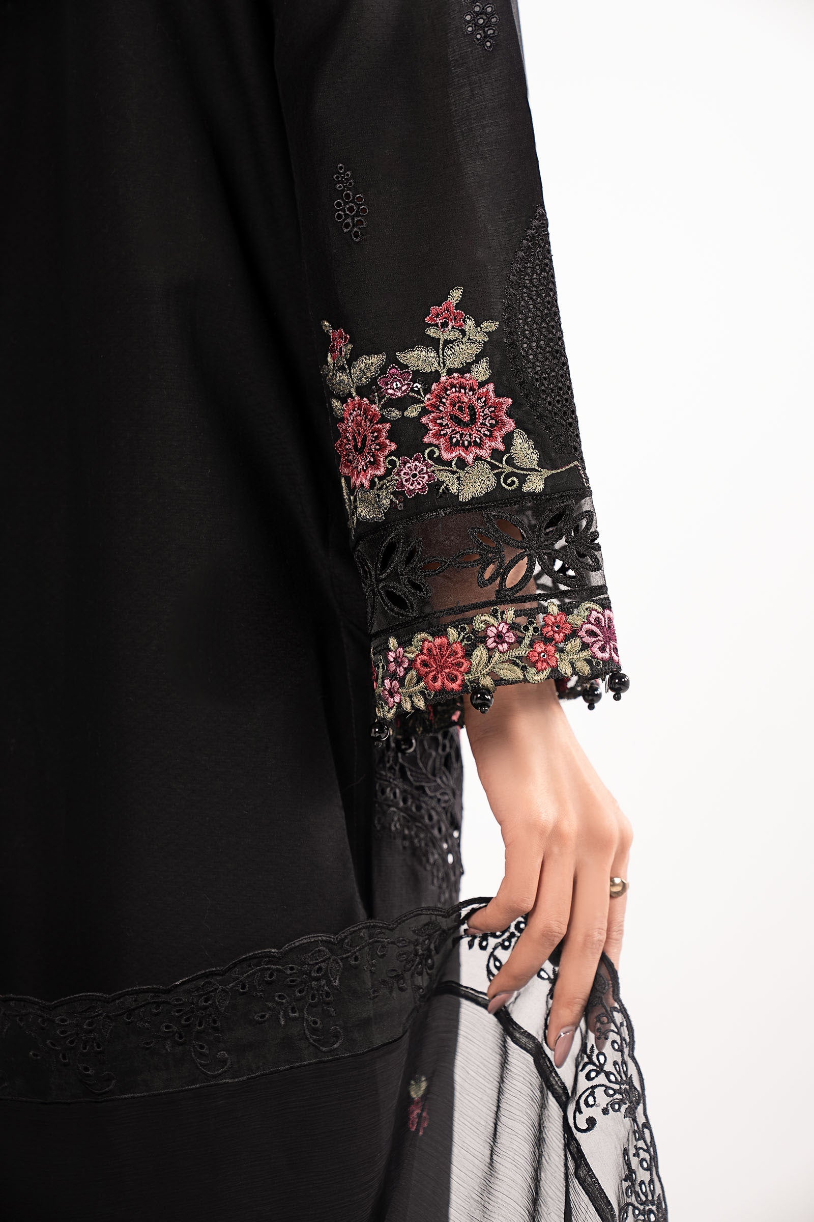 3 Piece Embroidered Dobby Lawn Suit