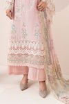 3 Piece Embroidered Paper Silk Suit