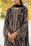 3 Piece Embroidered Raw Silk Suit