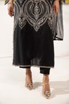 3 Piece Embroidered Raw Silk Suit