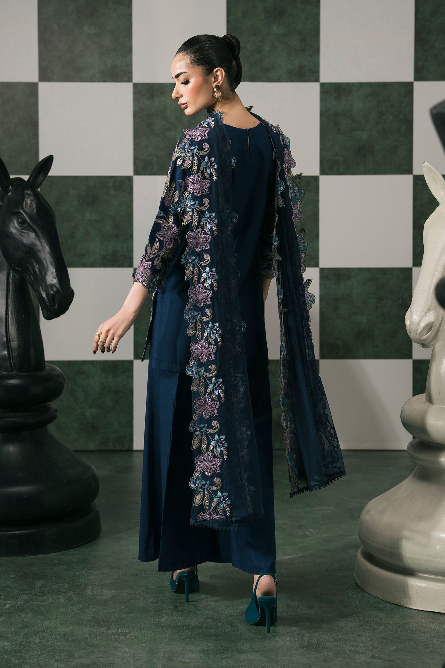 3 Piece Embroidered Dobby Lawn Suit