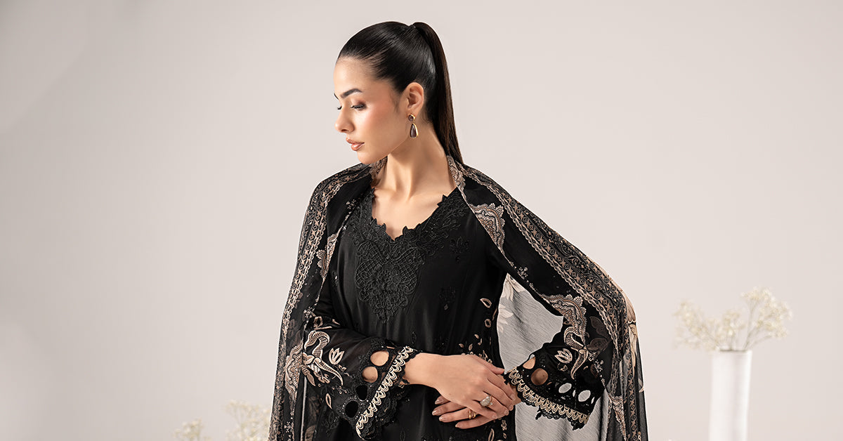 3 Piece Embroidered Lawn Suit – Maria.B. Designs (AE)