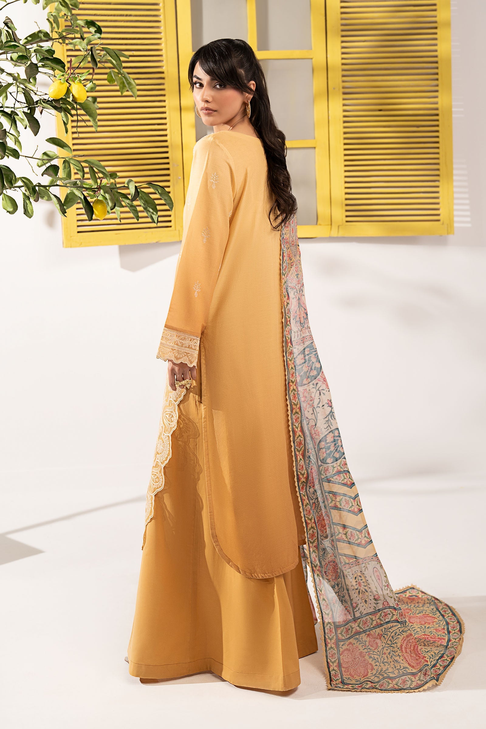 3 Piece Embroidered Dobby Lawn Suit