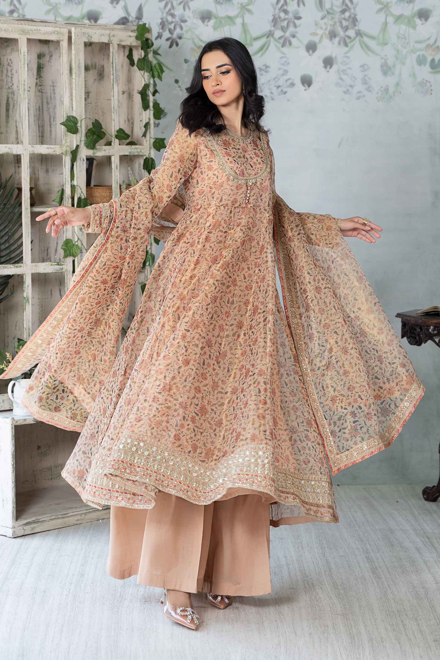 3 PIECE PRINTED COTTON NET SUIT | DW-EA24-75