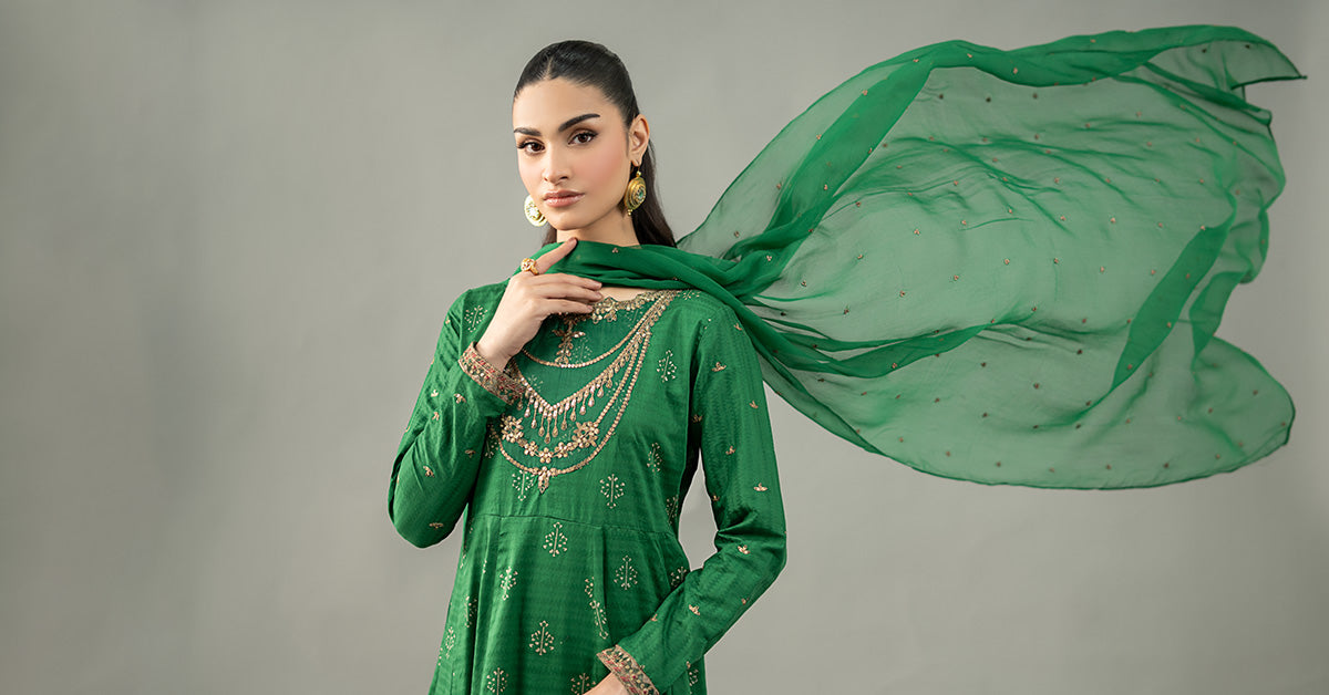 3 Piece Embroidered Suit