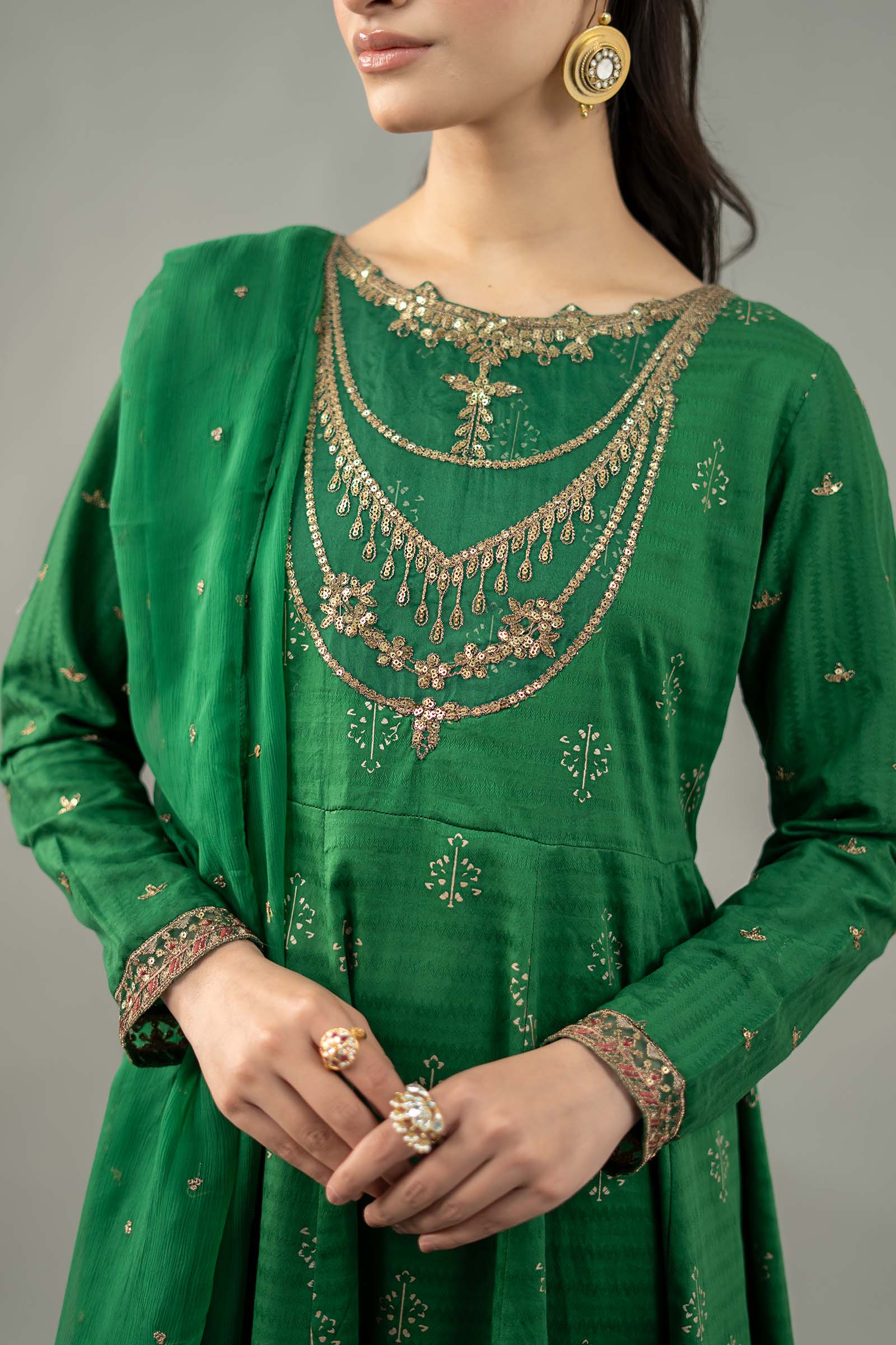 3 Piece Embroidered Suit