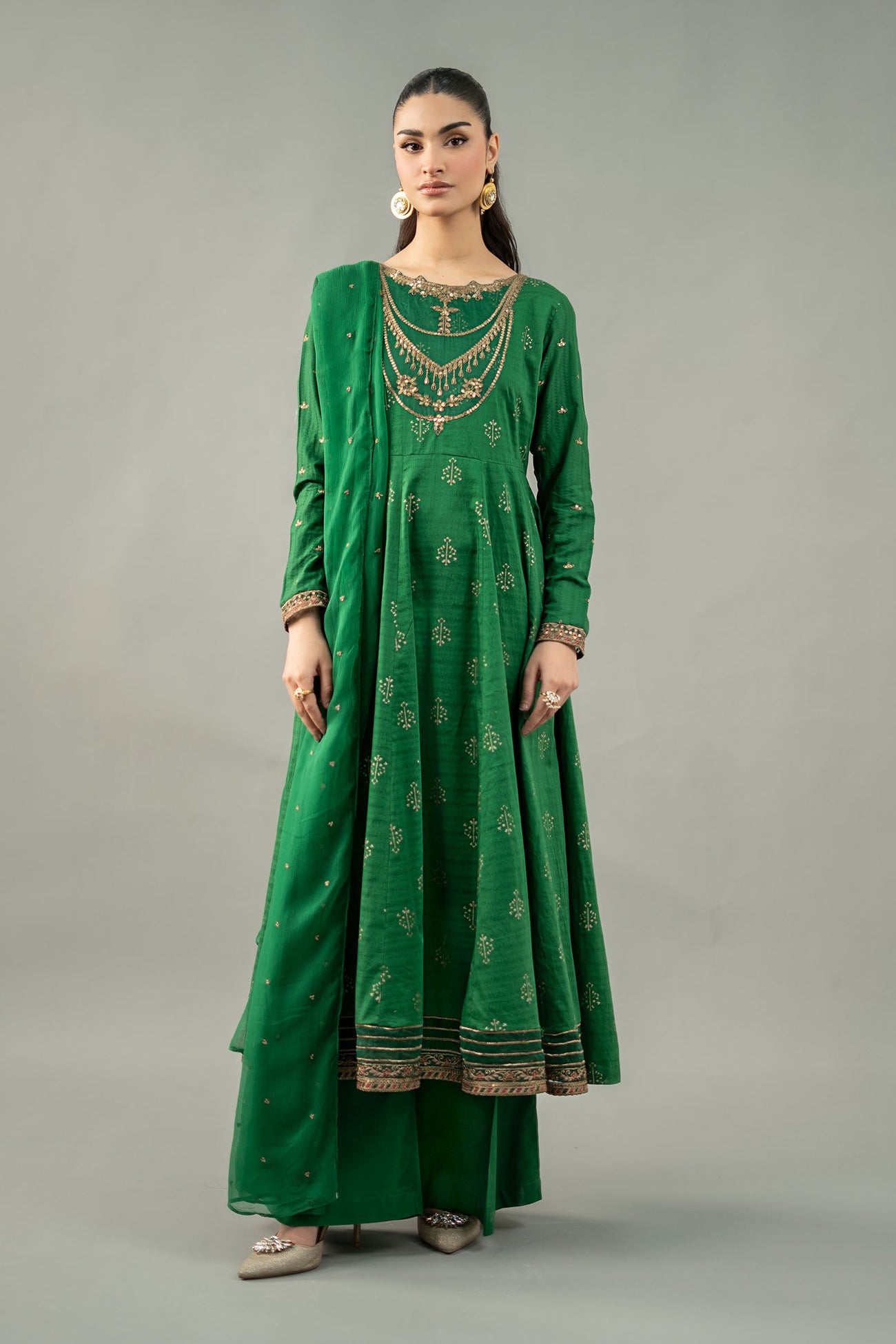 3 Piece Embroidered Suit