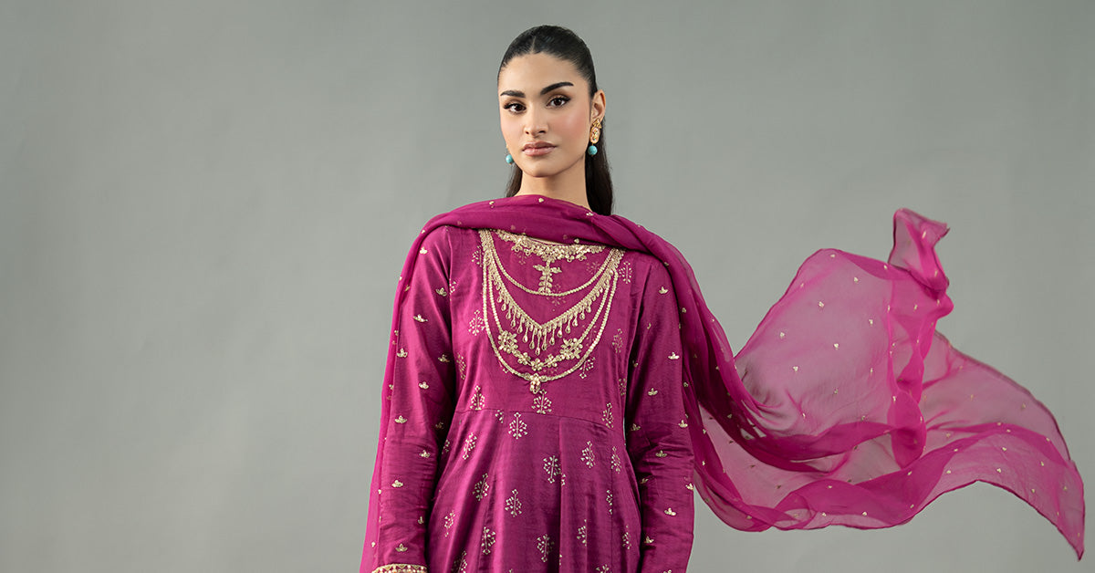 3 Piece Embroidered Suit