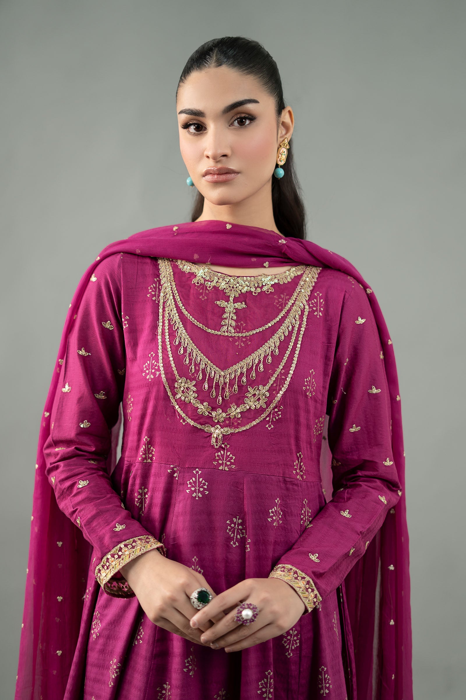3 Piece Embroidered Suit