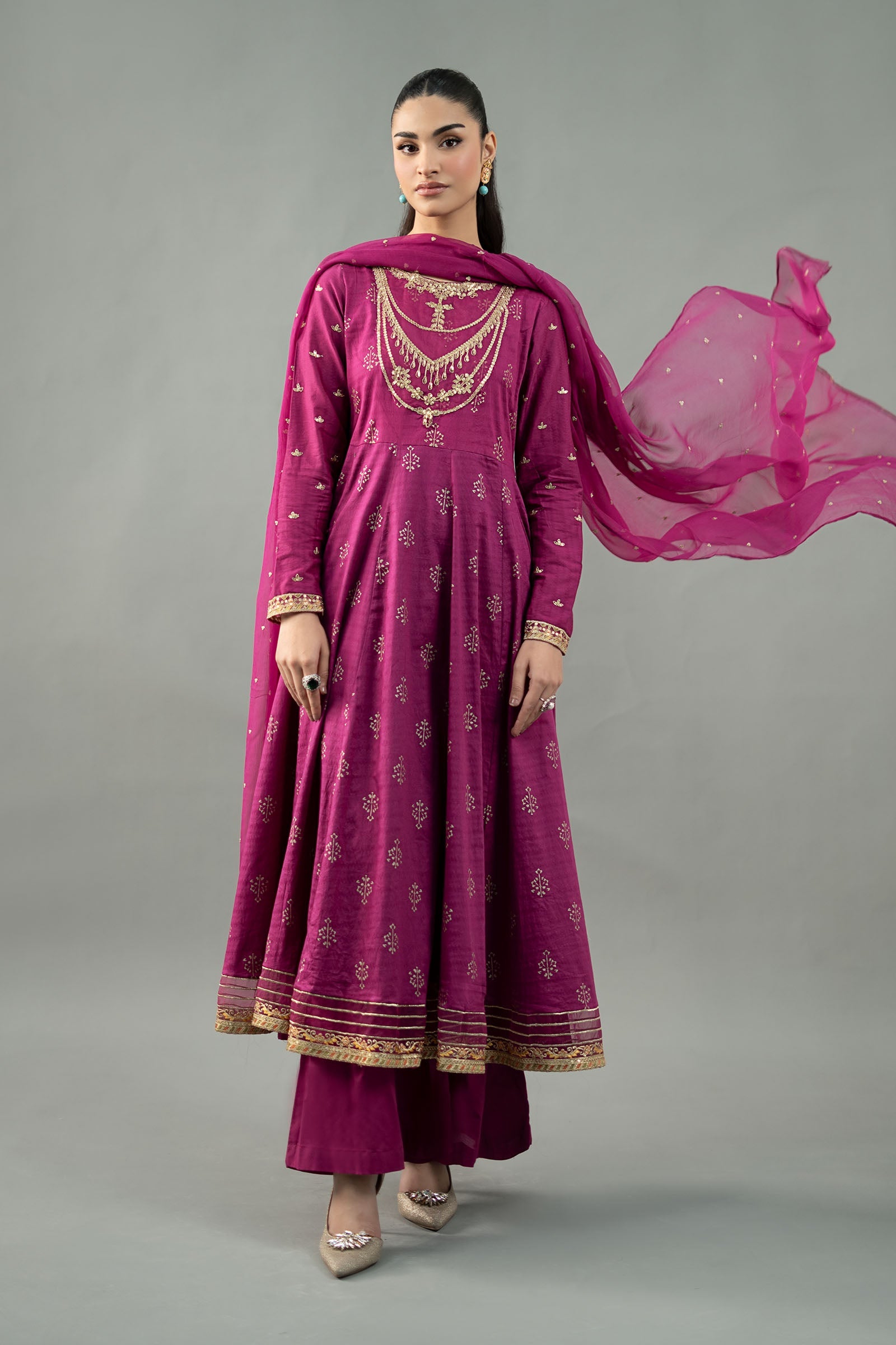 3 Piece Embroidered Suit