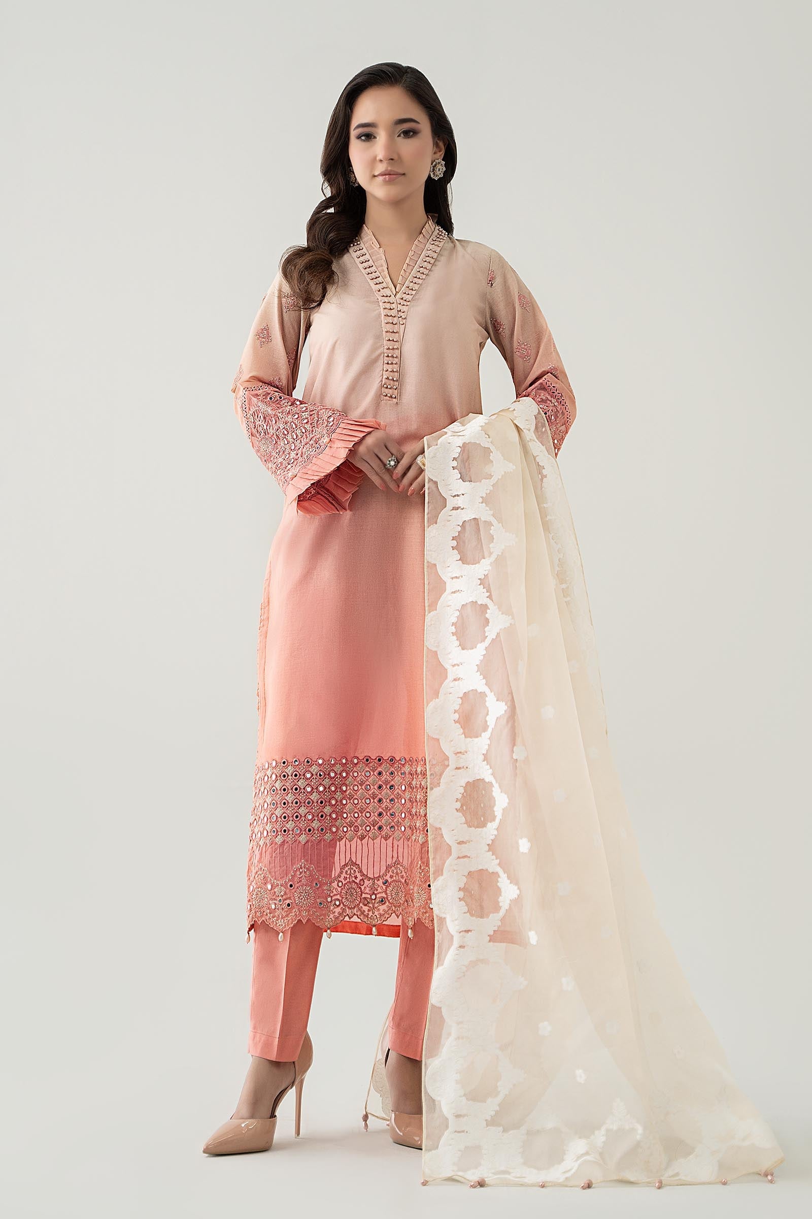 3 Piece Dyed Lawn Suit