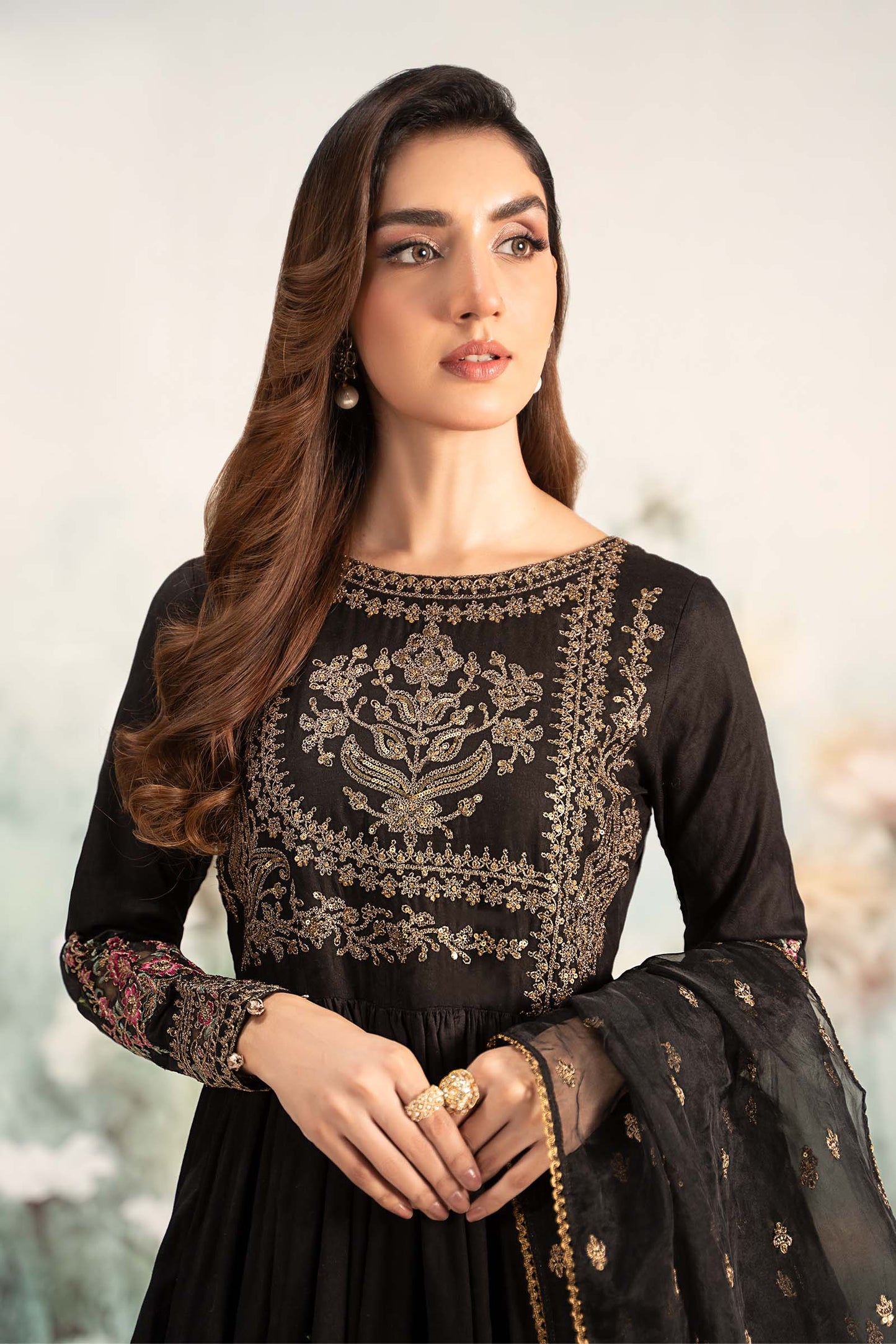 3 Piece Embroidered Self Jacquard Lawn Suit