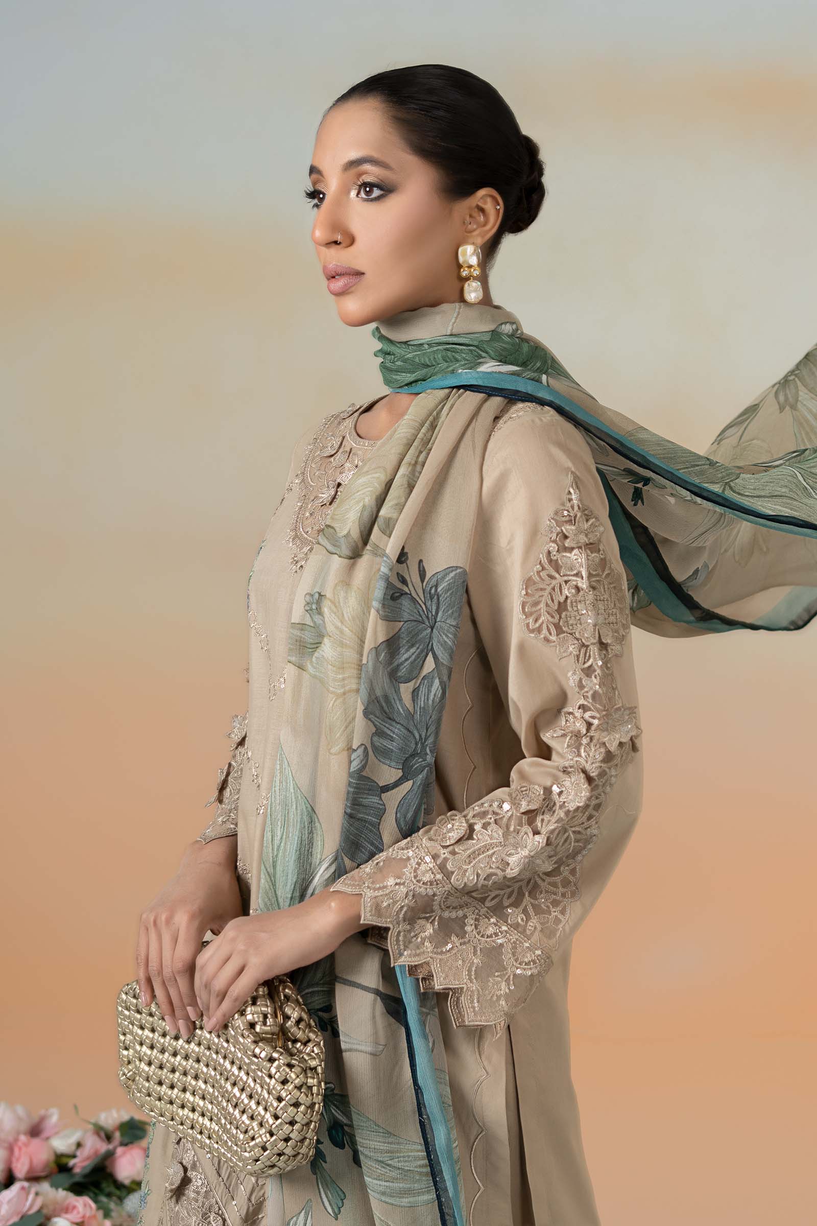3 Piece Embroidered Dobby Lawn Suit