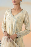 3 Piece Embroidered Paper Cotton Suit