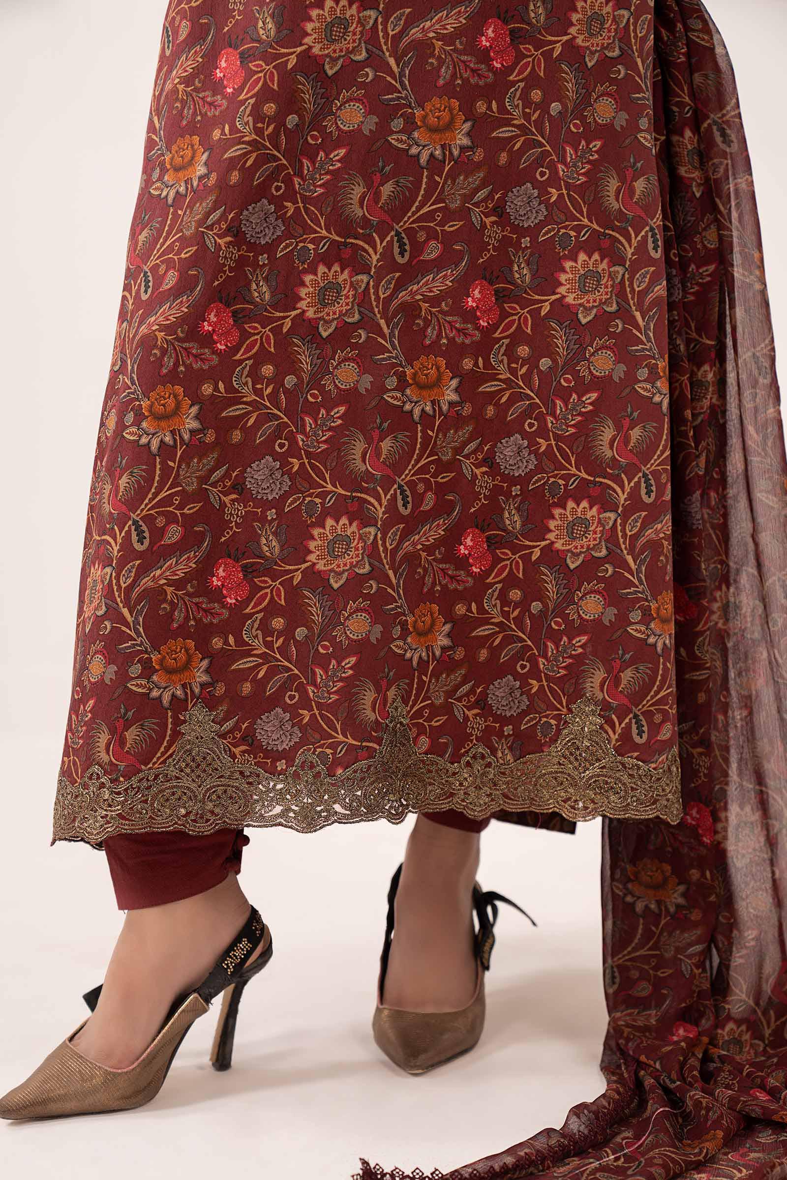 3 Piece Embroidered Dobby Lawn Suit