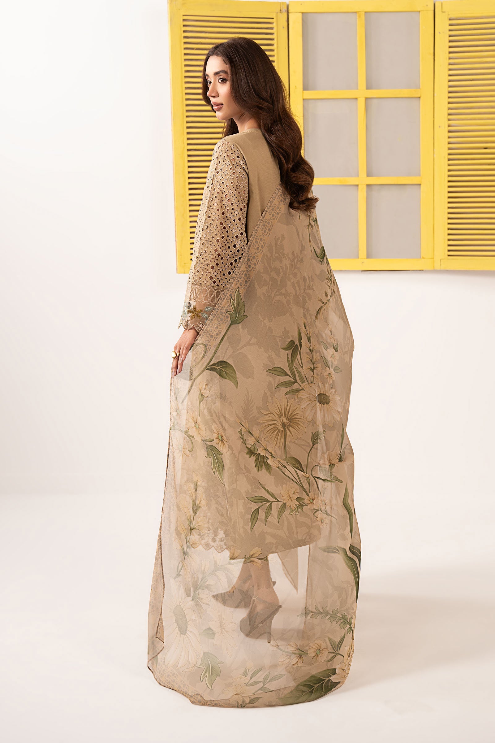 3 Piece Embroidered Dobby Lawn Suit