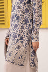 3 Piece Embroidered Raw Silk Suit