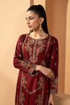 3 Piece Embroidered Double Warp Silk Suit