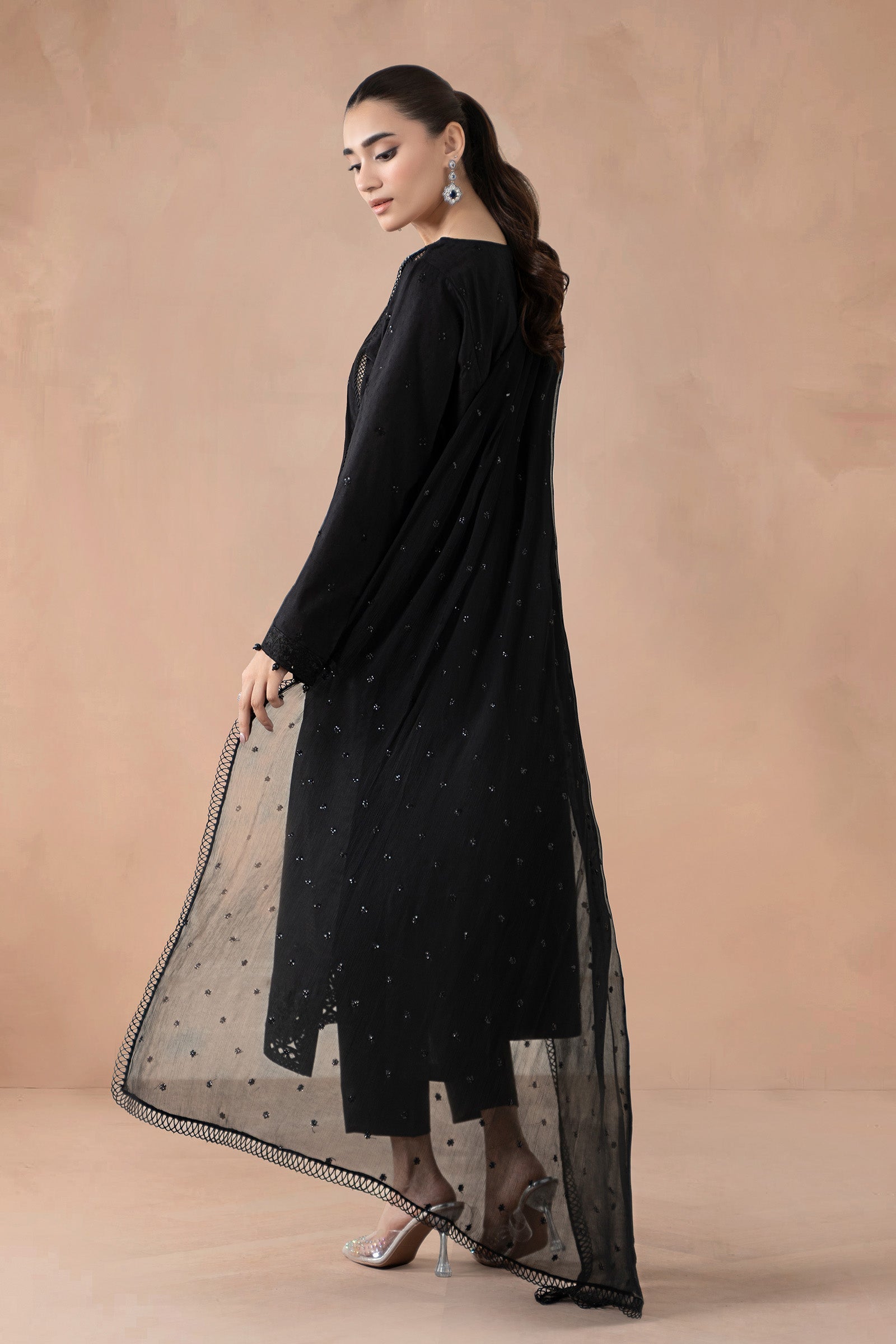 3 Piece Embroidered Self Jacquard Suit