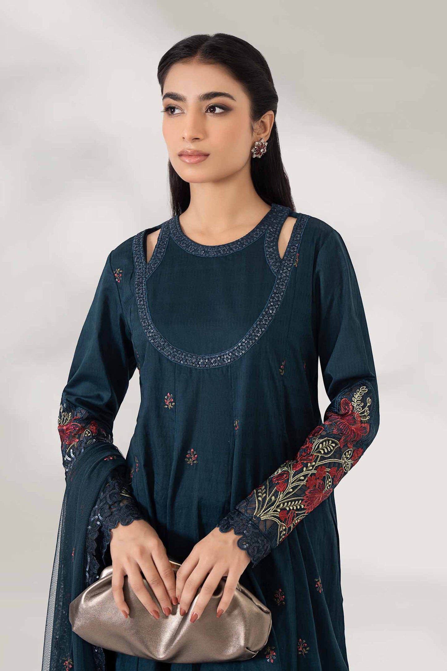 3 Piece Embroidered Dobby Lawn Suit