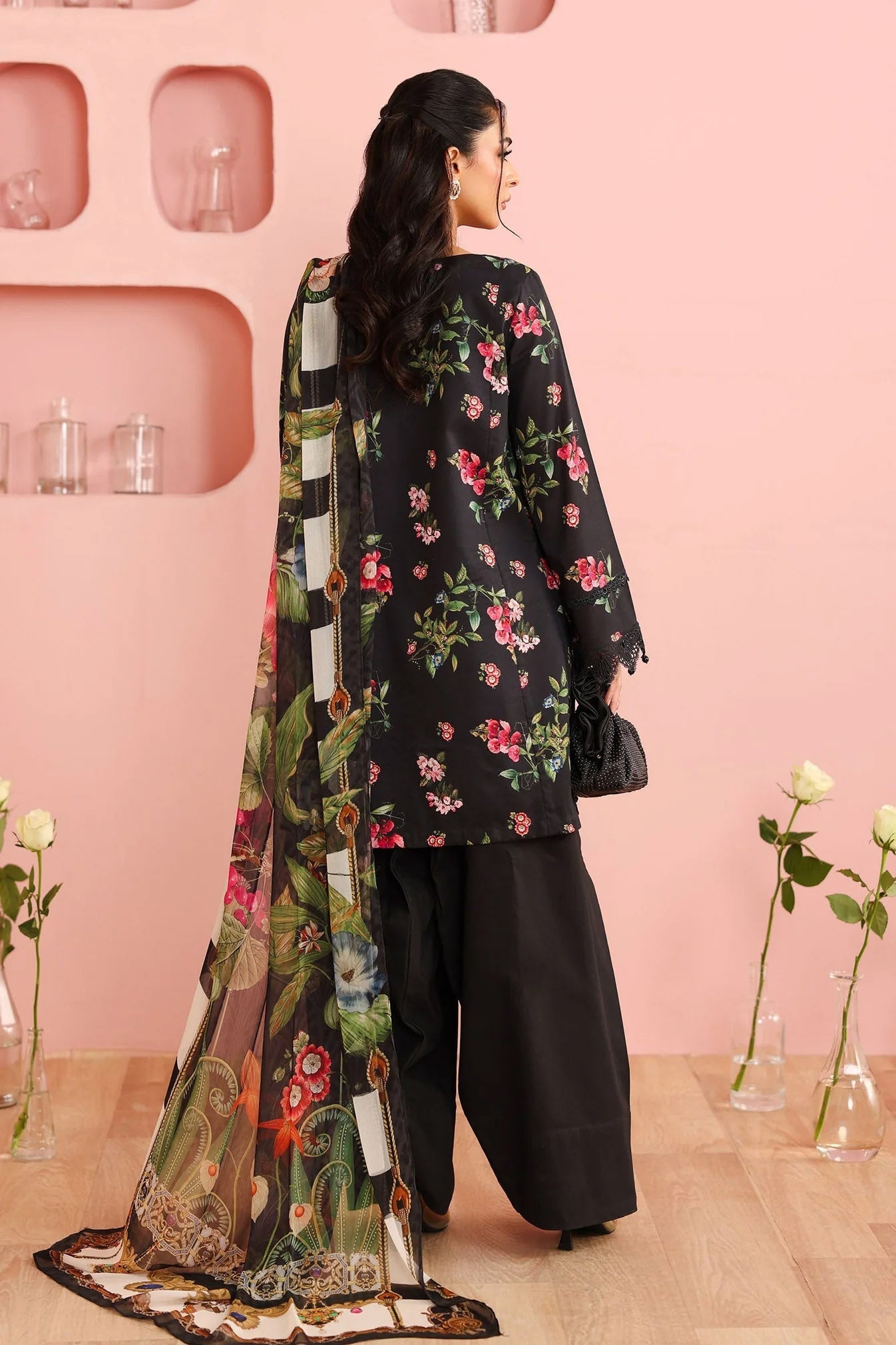 3 Piece Embroidered Cambric Suit